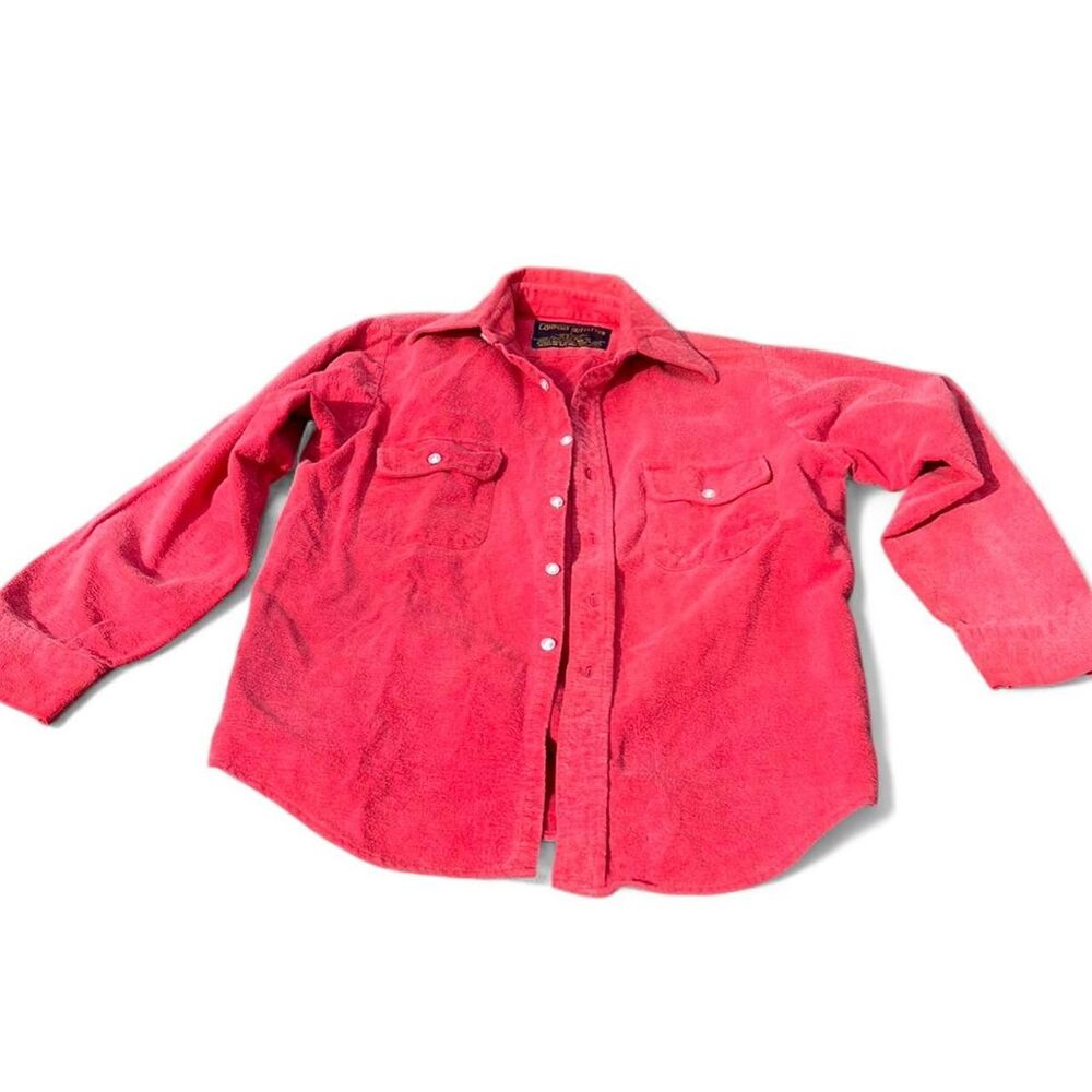 VTG Red Heavyweight Workwear Button Up – Size Large